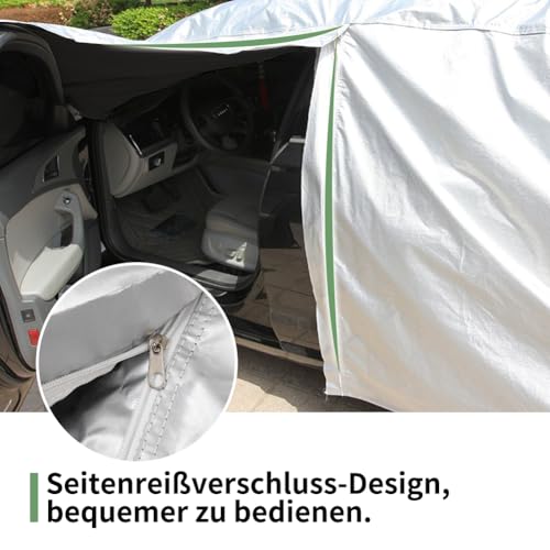 LOETAD Autoabdeckung Wasserdicht Auto Abdeckplane 470x180x150cm UV-Schutz Winddicht Staubdicht Kratzschutz für Winter Sommer