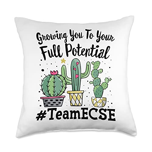 Cute Team ECSE Squad Appreciation Week back to school Throw Pillow