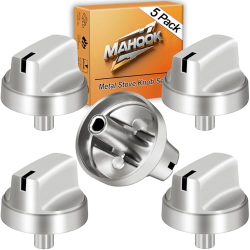 Image of WB03X29315 Gas Metal Knobs for GE Profile Stove Knobs Replacements,Compatible with GE JGP5030SLSS JGP5036SLSS JGP5030SL1SS JGP5036SL1SS,Replaces AP6327765 4585907,Gas Range Cooktop Control Knob