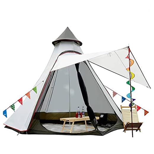 Vidalido Tienda de campaña de 12 x 10 x 8 pies con cúpula para 4 – 5 personas, 4 estaciones, doble capa, impermeable, antiUV, resistente al viento, tienda de campaña familiar al aire libre