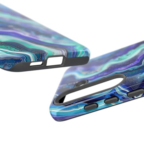 Coque Samsung S25 Plus géode bleu au bureau comme en soirée chic