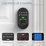 Keypad Smart Door Knob Lock, Yamiry Keyless Entry Digital Lock with Handle, Electronic Code Knob for Front Door, Easy Installation - Image 5