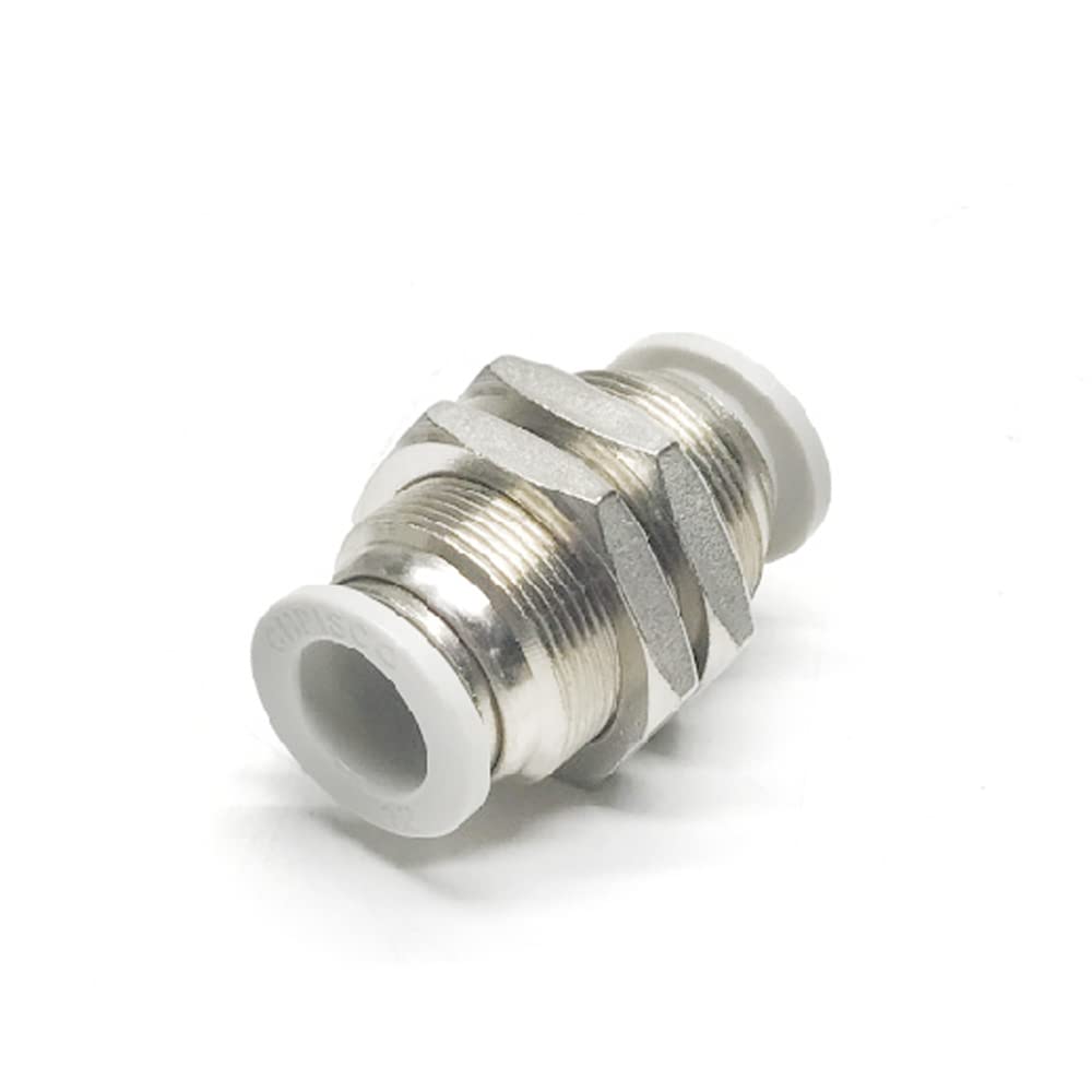 Tool Part For White Cap Press-Fit 4/6/8/10/12/14mm OD Tube Pneumatic Bulkhead Nickel Plated Brass Push In Contor Quick Air Fitting - (Color: 8mm)