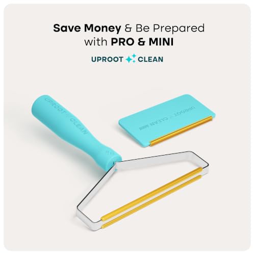 Image of Uproot Cleaner Pro Pet Hair Remover & Mini - Pet Hair Removal Tool Multi Fabric Edge & Carpet Scraper - Cat for Couch, Cat Towers, Car Detailing The Furry-Situation Survival Kit