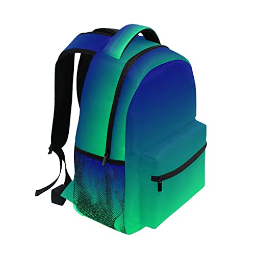 Dark Blue Green Backpack for Boy Girl Bookbag School Bag Daypacks for Women Dark Blue Green 012