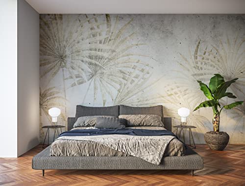 Oedim Fotomural Vinilo para Pared Textura Hoja Palmeras Beige, Mural, Fotomural Vinilo Decorativo, 100x70cm, Decoración comedores, Salones, Habitaciones, Vinilo Premium