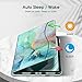 Fintie Case for iPad (A16) 11th Generation 11 Inch (2025), iPad 10th Generation 10.9 Inch (2022), Multi-Angle Viewing Protective Stand Cover with Pencil Holder & Pocket, Emerald Marble