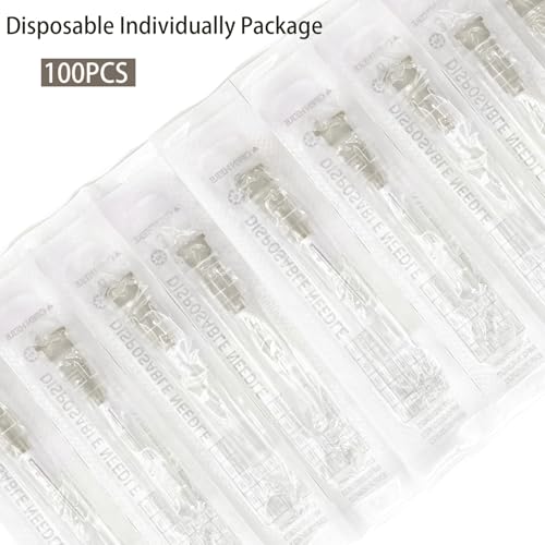 Image of 100 PCS 27g 5 /8 in Luer Lock Lab Accessories,Individually Packaged | 27 Gauge 5 /8 inch Dispensing Liquids,Scientific Utensils