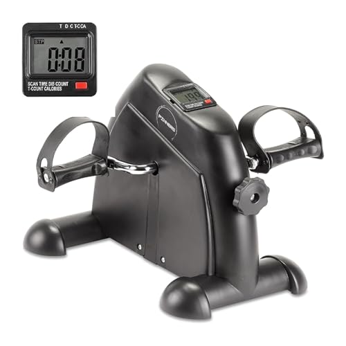 DASCK Pedaleador Portátil Brazos y Piernas con Pantalla LCD – Mini Bicicleta Estática de Escritorio con Resistencia Ajustable y Rueda Volante de Hierro – Ejercicio en Casa y Oficina
