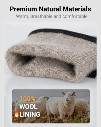 Pixel Panda Men's Sheepskin Leather Gloves w/ Wool Lining - 14.99 w/ Code + 40% Off Code UL6YFE4A - image 3