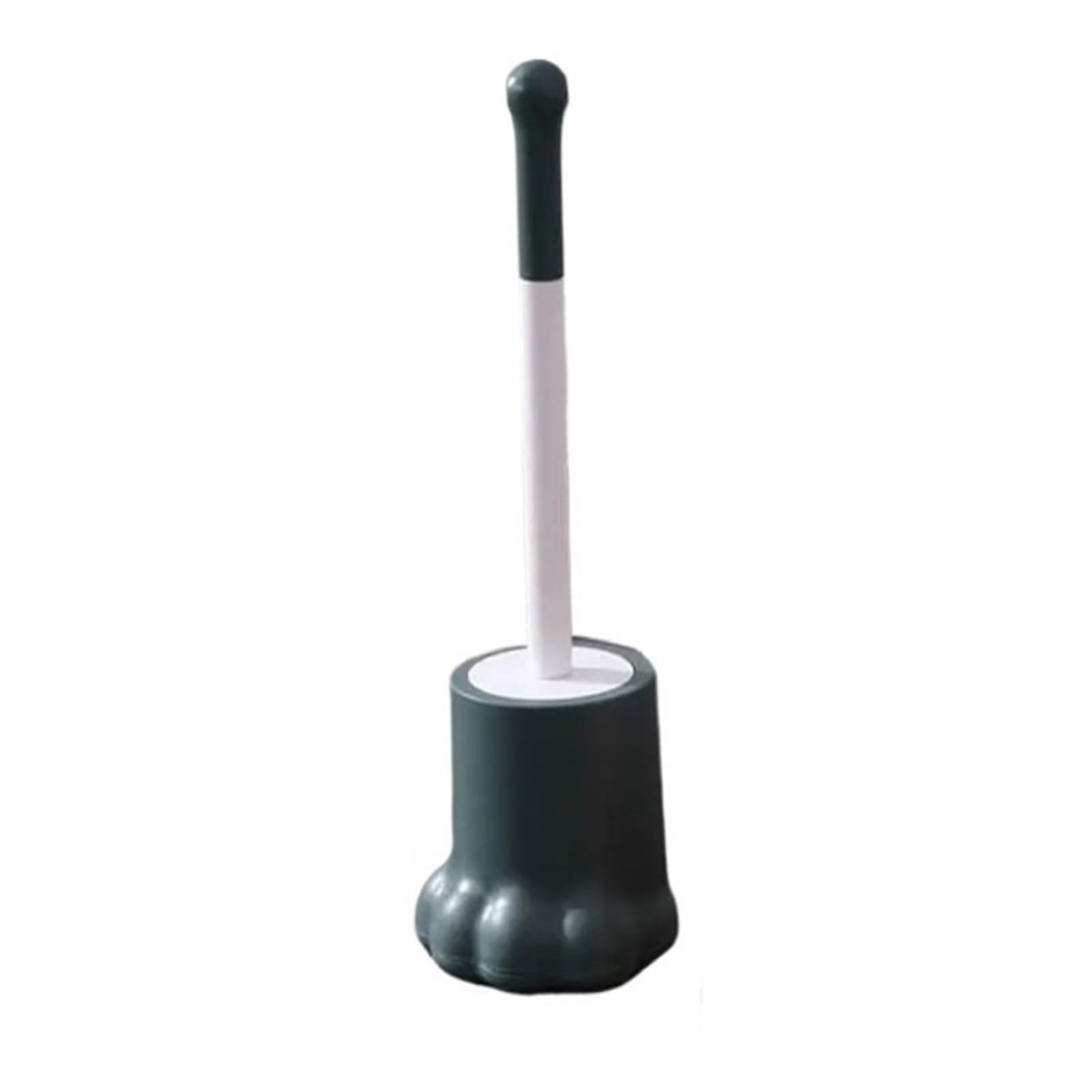 Toilet Bowl Brush Toilet Brush Plastic Paw Shape with Quick Drying Base Home Accessories(Green)