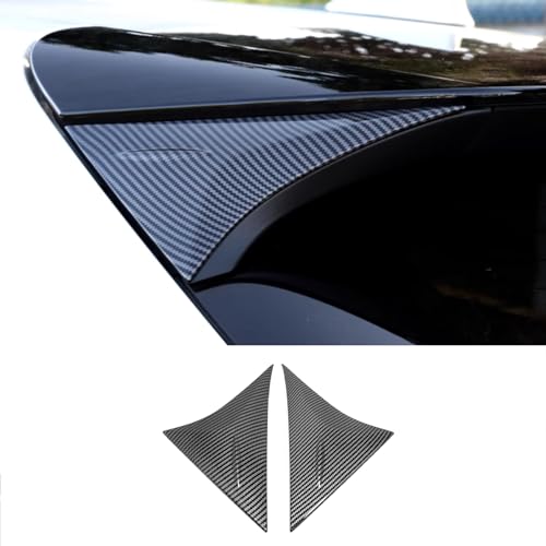 ZUNEIGUNGトヨタ 新型 ハリアー 80系 に対応リアウィング ガーニッシュ リアハッチ サイドピラー パネル ルーフ スポイラー 新型Toyota Harrierに適合 設計外装 パーツ アクセサリーABS 樹脂製2枚【カーボン調】