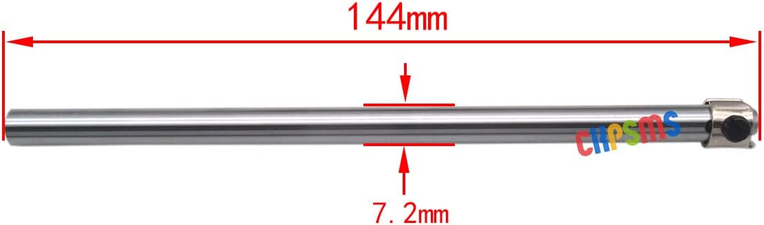 Diagram showing the dimensions of the needle bar: 144mm length and 7.2mm width.