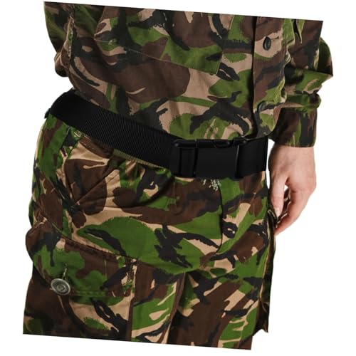 PartyKindom Men Adjustable Elastic Hiking Belt Versatile Nylon Web Belt for Outdoor Sports Comfortable Adventure for Men Students Non Metal Buckle Design3