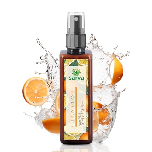 Sarva By Anadi Citrus Splash Face Mist for Glowing Skin | 100% Pure & Natural Skin Care | Nourishing, Refreshing & Hydrating | Orange, Lime, Niacinamide, Vitamin C | Alcohol & Parabens Free | 100 ML