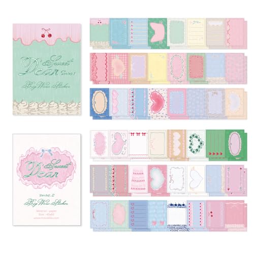 モノライクビッグワウステッカー ディアスイート Series.1 + Series.2 Big Wow Sticker Dear Sweet Series.1 + Series.2 Set - 可愛いステッカー、ダイアリーデコ、大きなステッカー、セット（Amazon）