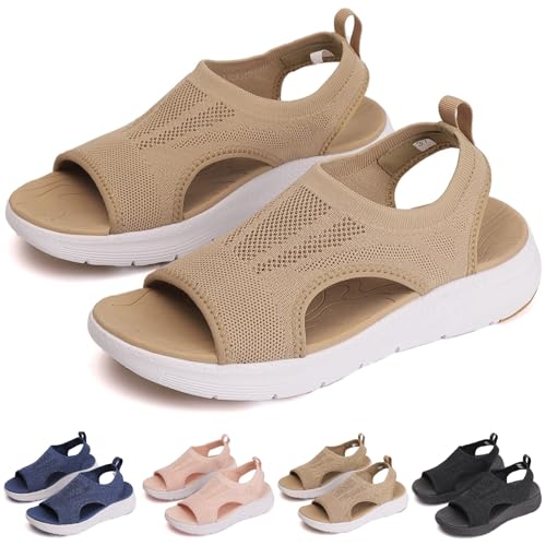 Generic Women's Breathable Orthopedic Sandals Comfortable Walking Tennis Shoes Arch Support Wide Fit Plantar Fasciitis Sport Athletic Hiking Outdoor Active Summer Dressy Soft Mat Diabetic Sandals