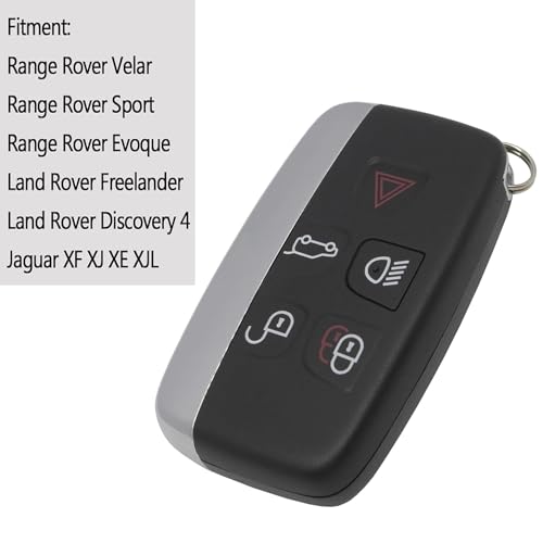 HooRLZ RANGE Rover Key Fob Replacement For RANGE Rover Evoque LanD Rover Discovery 4 Sport Freelander Remote Car Key Cover Case, LanD Rover Key Fob, 5 Buttons Discovery 4 Key Fob Case - Image 4