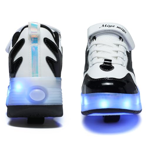 Image of Nsasy Roller Shoes Kids Roller Skates Shoes Girls Boys Wheels Shoes Become Sport Sneaker with Led for Children Gift