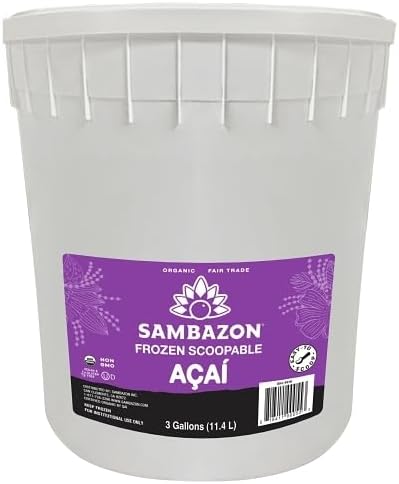 Sambazon Organic Acai Smoothie Blend, 3 Gallon Scoopable Tub