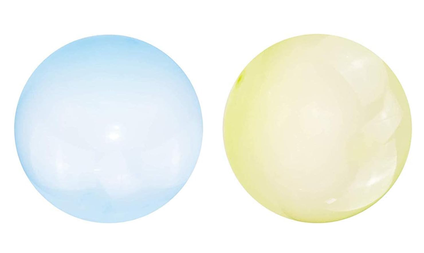 (Blue/Yellow) - 2 pcs Bubble Ball Water Ball Toy for Kids Inflatable Bubble Ball Balloon Beach Ball Garden Ball for Outdoor Indoor Play, Soft Rubber Ball Balloon
