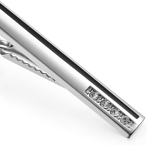 Men's Tie Clip with Fashionable Enamel Precious Diamonds Accessory