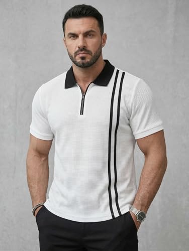 Image of JVX Men Polo T Shirt || Waffle Polo T Shirt for Men || Regular Fit Knitted Tshirt for Man || Coller T-Shirt (Available in Plus Size, Also Available in Combo Packs) (MRT-224)