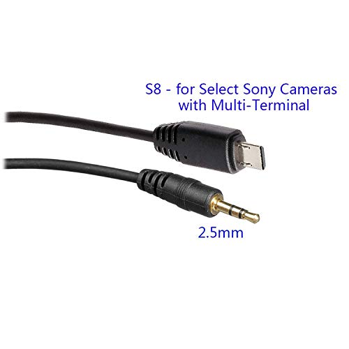 PHOLSY Kabel wyzwalacza 2,5 mm - S8/S2 z wyłącznikiem aparatu kabel połączeniowy do aparatów Sony RM-SPR1
