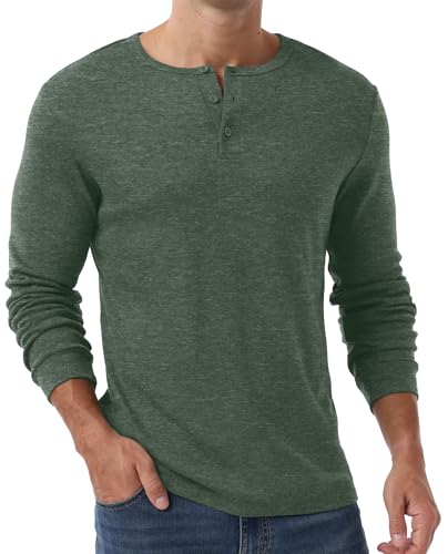 Sailwind Men's Henley Shirts Long Sleeve Button T-Shirt Casual Stylish Thermal Pullover Shirt