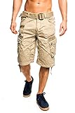 Fermeture : Cordon de Serrage Geographical Norway People Short cargo pour homme - Beige - XXX-Large