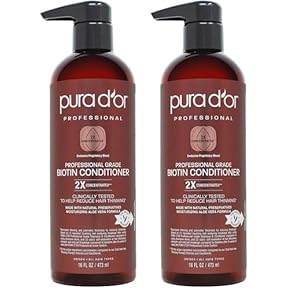 PURA D’OR Professional Grade Biotin Conditioner For Thinning Hair, Clinically Proven Anti-Thinning Hair Care, 2X Concentrated DHT Blocker Hair Thickening Products For Women & Men, 16oz (Label varies)