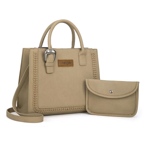 Image of Wrangler Tote Bag for Women Western Cowhide Purse and Wallet Set