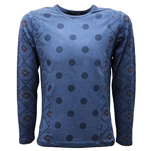 T-shirt bleu en coton pour garçon Daniele Alessandrini au style italien décontracté