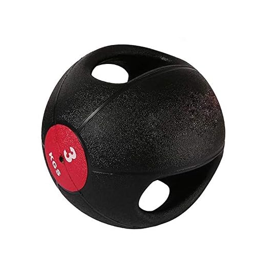 WXYZ Pelota Medicinal Balones Medicinales De Goma De Doble Mango, Fuerza Explosiva De Ejercicio, Fuerza del Brazo De Resistencia 3 Kg, 4 Kg, 5 Kg, 6 Kg, 7 Kg, 8 Kg, 9 Kg, 10 Kg (Size : 3kg)
