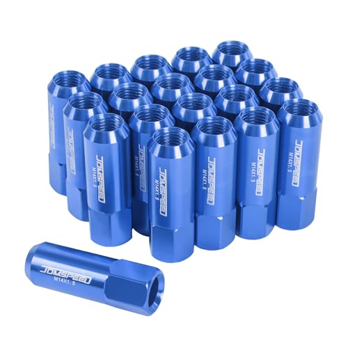 Image of JDMSPEED New Blue 20PCS M14X1.5 60MM Extended Forged Aluminum Tuner Racing Lug Nut