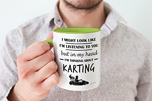 Stuff4 Karting Gifts, in My Head I'm Thinking About Karting, Funny Gifts Men Women, Go Kart Motorsport Mug - Image 4