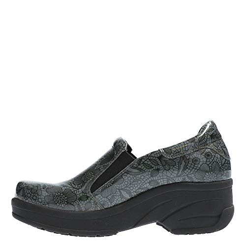 Easy Works By Easy Street Womens Appreciate Floral Slip Resistant Soft Toe Work Safety Shoes Casual - Grey - Size 8.5 B #TOP3
