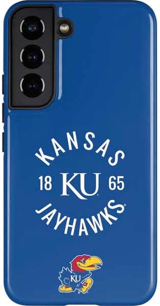 Skinit Pro Phone Case Compatible with Galaxy S22 - Officially Licensed University of Kansas Rock Chalk Jayhawk Design