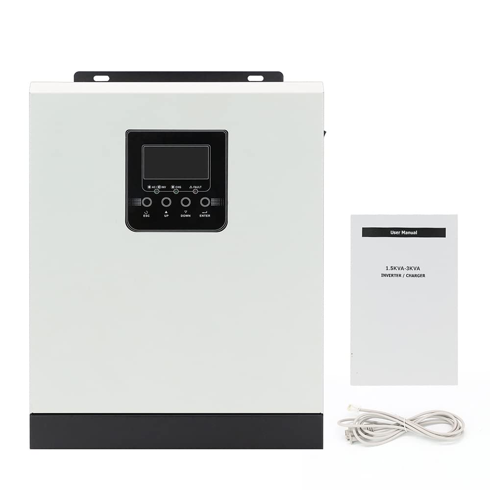 Ibrido Solar Inverter 3KVA DC24V off Grid Grid Pure Sine Wave Inverter 2400W Incorporato in 50A PWM Solar Controller Solare