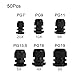 Nylon Cable Gland Kit IP68 Waterproof Locknut Connectors for 3-16mm Wires, 50-Pack Assorted PG7 PG9 PG11 PG13.5 PG16 PG19 Sizes for Industrial Electrical Sealing
