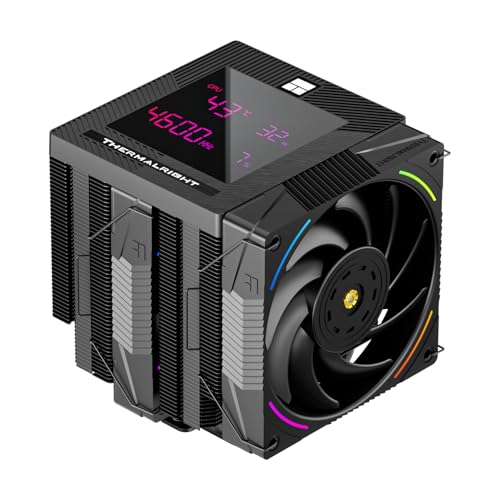 Image of Thermalrlght Phantom Spirit 120 Digital EVO CPU Air Cooler,7 Heat Pipes CPU Cooling,Double Tower Cooling,Support for AM4 /AM5 /Intel lga1700 /115X /1200 /1851,Magnetic Attraction-Digital Screen Top Cover
