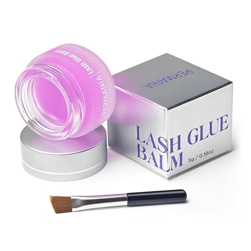 PERMANIA Lash Lift Balm Lash Lift Glue Glue Balm for Eyelash Perming & Brow Lamination Gentle Adhesive with Strong Hold Easy Application (5g Lavender Scent)
