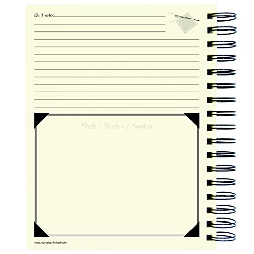 Journals Unlimited "Write it Down!" Series Guided Journal, Quilting, The Quilter's Journal, with a Kraft Hard Cover, Made of Recycled Materials, 7.5"x 9" - Thumbnail 5