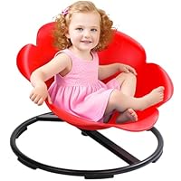 NeoKaleido Kids Sensory Swivel Chair, 360° Petal Balance Seat, Indoor Spinning Chair for Ages 2+, Non-Slip Metal Base,Maximum Weight 100kg, Yellow, PP Plastic & Metal