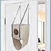 KiBcsLic Cat Door Hammock, Door Hanging Cat Bed, 2 Layer, Easy Installation Adjustable Strap All Seasons Use Hideout Climbing Frame