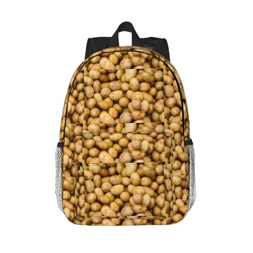 Sac d'école et de randonnée au motif pommes de terre pour les passionnés de nature