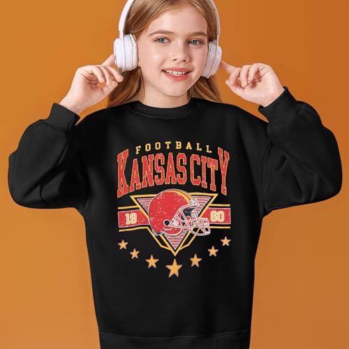 Image of Boys Girls Football Sweatshirt Vintage Bird Graphic Pullover Tops 5-14Y
