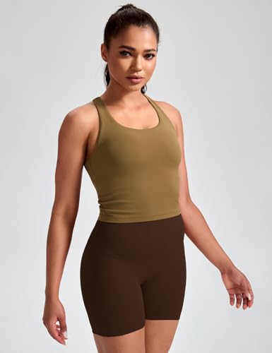 Image of HeyNuts Longline Zeal Bras Medium Impact Wirefree Sports Bras Workout Crop Tank Tops with Removable Pads, A-D Cups