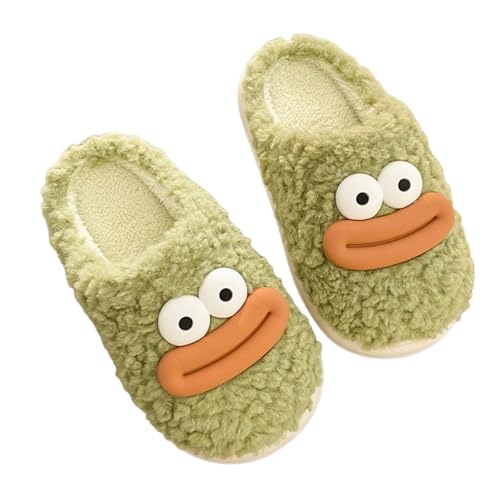 Funny Warm Fuzzy Slippers for Women Toecap Protection funny Design Soft Non-Slip Sole Comfortable and Warm Indoor and Outdoor Use
