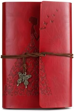 Diário Vintage Feito à Mão, Caderno de Viagem A6 em Couro com Enc...